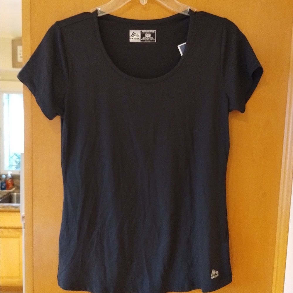 RBX Women's Classic Black Workout Tee.  NWT